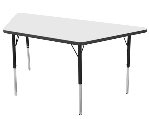 MG2200 Series Trapezoid Adjustable Height Activity Table with Dry Erase Melamine Top - Marco