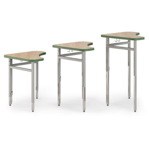 Stealth Sit and Stand Desk with Spray Edge - USACapitol 360TSE **Desk on the far right, shown with two smaller adjustable height versions for comparison - Sold Separately** Stealth Sit and Stand Desk with Spray Edge - USACapitol 360TSE **Desk on the far right, shown with two smaller adjustable height versions for comparison - Sold Separately**
