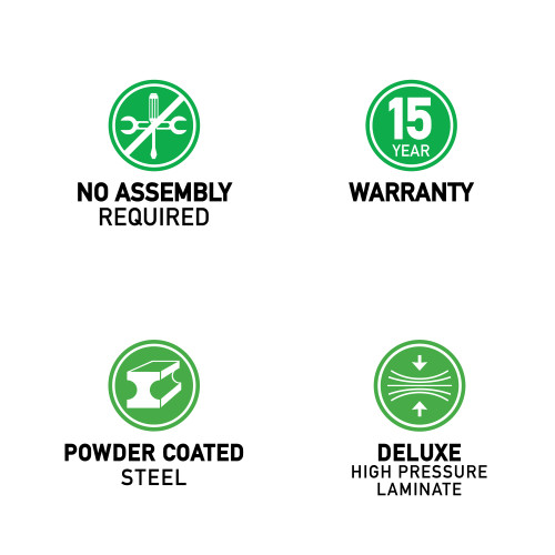 High Intensity Color Rectangular Deluxe High Pressure Adjustable Height Folding Table - Correll