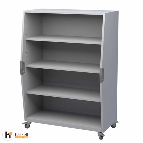 Tall Mobile Cubby Storage Cart with Magnetic White Board Backing Tall Mobile Cubby Storage Cart with Magnetic White Board Backing