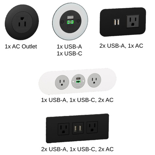 **Optional** Power for Ace Modular One Seat Bench with Laminate Top - FlexxForm 
**Sold Separately**