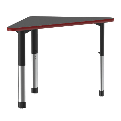 Wing Shape Collaborative Desk with Deluxe High Pressure Laminate Top - Correll AD3041-WING