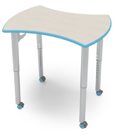 ESTO Hourglass Student Desk with High Pressure Laminate and T-Mold Edge - CEF ESTO Hourglass Student Desk with High Pressure Laminate and T-Mold Edge - CEF