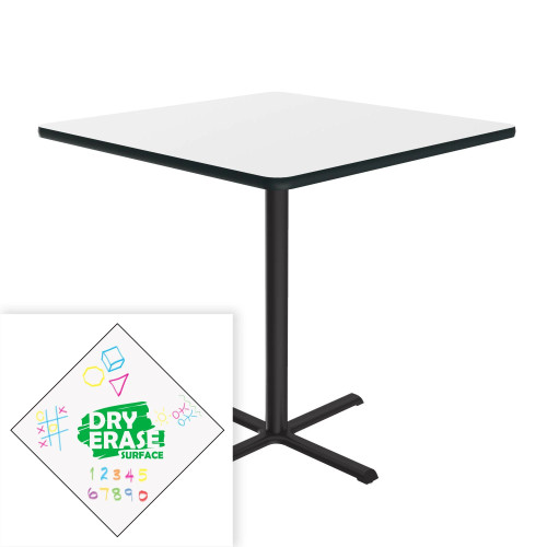 Square Standing Height Dry Erase Markerboard Cafe and Breakroom Table - Correll