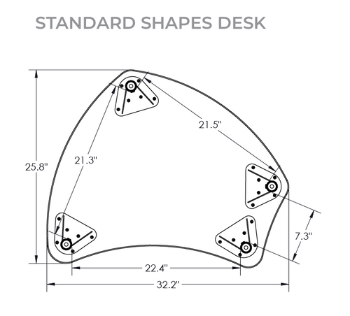 Hierarchy Shapes Desk - MooreCo