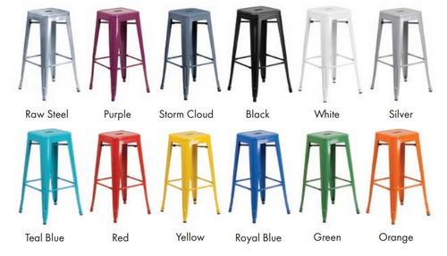 CEF Exclusive Metal Stools Color Options
*18"H only available in Red, Black, Purple, Silver, Royal Blue, Orange, and Teal Blue*