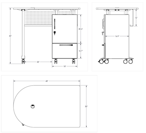 Mobile Teacher Workstation - MooreCo