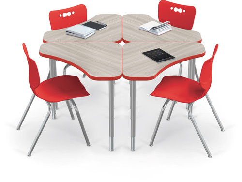 Hierarchy Boomerang Desks and Hierarchy Chairs Bundle - MooreCo