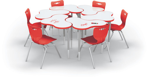 Dry Erase Hierarchy Cloud 9 Desk and Hierarchy Chair Bundle - MooreCo Dry Erase Hierarchy Cloud 9 Desk and Hierarchy Chair Bundle - MooreCo