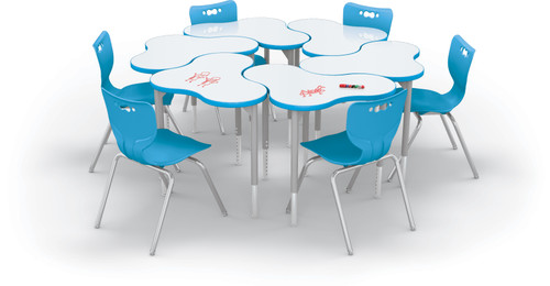 Dry Erase Hierarchy Cloud 9 Desk and Hierarchy Chair Bundle - MooreCo Dry Erase Hierarchy Cloud 9 Desk and Hierarchy Chair Bundle - MooreCo