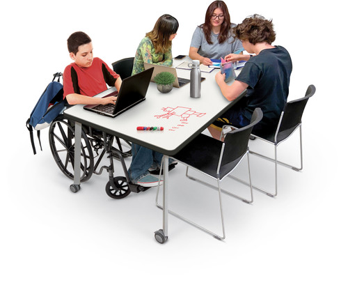 Akt Dry Erase Rectangle Table - MooreCo w/Optional Casters - Props Not Included Akt Dry Erase Rectangle Table - MooreCo w/Optional Casters - Props Not Included