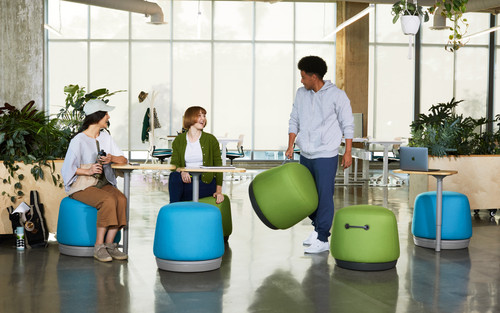 Plot Twist Pouf Seat with Tablet - OM Seating Plot Twist Pouf Seat with Tablet - OM Seating