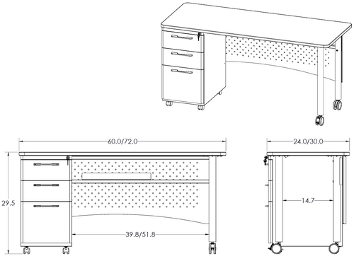 Avid Instructor Desk - MooreCo
