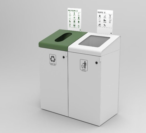TROSA Waste and Recycle Receptacles - Magnuson * WITH OPTIONAL SIGNAGE