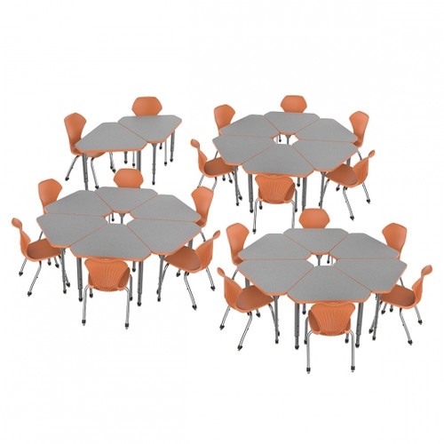 Apex Gem Student Desk and Chair Bundle - Marco Group