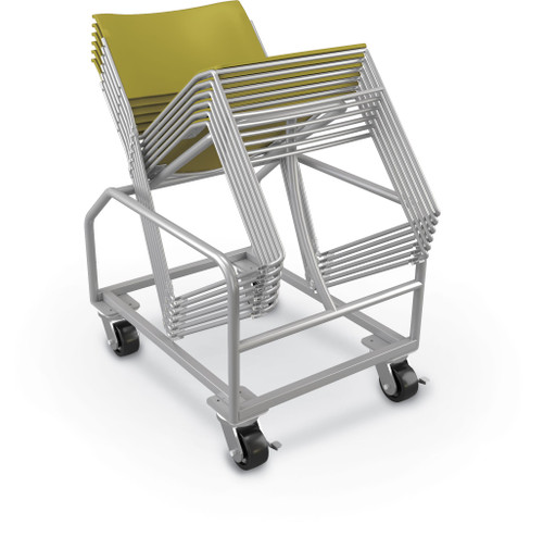 Akt Pack of 20 Stacking Chairs with Stacker Cart - MooreCo Akt Pack of 20 Stacking Chairs with Stacker Cart - MooreCo