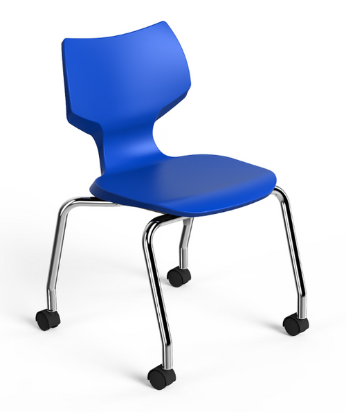 Flavors 16"H Mobile Stack Chair with Chrome Legs - Smith System 11854#CHR Persian Blue Flavors 16"H Mobile Stack Chair with Chrome Legs - Smith System 11854#CHR Persian Blue