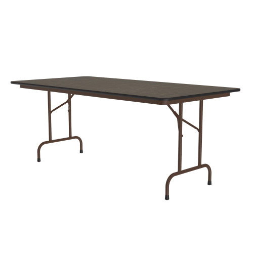 Rectangular High Pressure Laminate Designer Folding Table with Fixed Height, Shown Without Matching Edge Band - Correll Rectangular High Pressure Laminate Designer Folding Table with Fixed Height, Shown Without Matching Edge Band - Correll