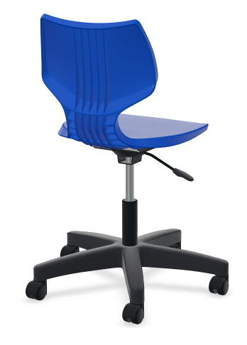 Flavors Adjustable Height Chair with Casters - Smith System 11840# Persian Blue