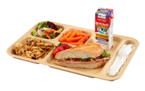 School Compartments Trays (24 Case Pack) - Cambro Trays - Tan School Compartments Trays (24 Case Pack) - Cambro Trays - Tan