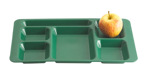 2x2 School Compartment Tray Pack of 24, Camwear tray shown in Sherwood Green - Cambro 2x2 School Compartment Tray Pack of 24, Camwear tray shown in Sherwood Green - Cambro