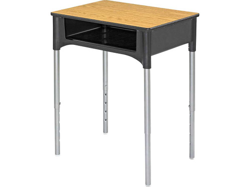 Capella Open Front Desk with Plastic Book Box - Columbia DK-CAP-RECT-1824-AM Capella Open Front Desk with Plastic Book Box - Columbia DK-CAP-RECT-1824-AM