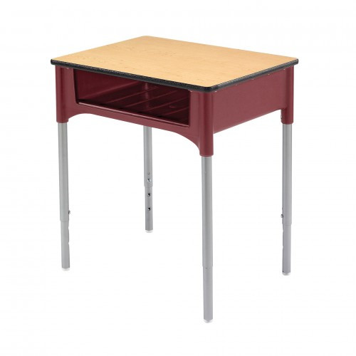 Capella Open Front Desk with Plastic Book Box - Columbia DK-CAP-RECT-1824-AM Capella Open Front Desk with Plastic Book Box - Columbia DK-CAP-RECT-1824-AM