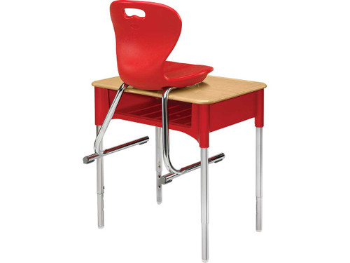 Capella Open Front Desk with Plastic Book Box - Columbia DK-CAP-RECT-1824-AM Capella Open Front Desk with Plastic Book Box - Columbia DK-CAP-RECT-1824-AM