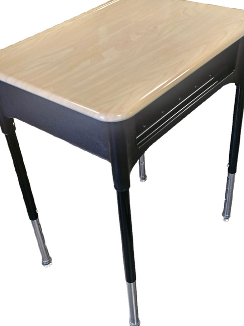 Columbia DK-CAP-RECT-1824-AM Quick Ship Capella Hard Plastic Open Front Desk with Plastic Book Box 