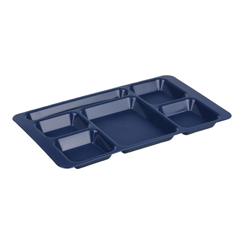 2x2 School Compartment Tray Pack of 24, Navy Blue  - Cambro 2x2 School Compartment Tray Pack of 24, Navy Blue  - Cambro