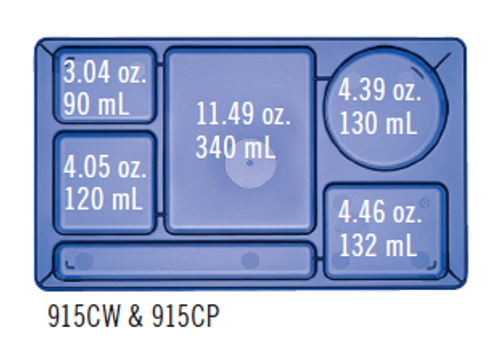 2x2 School Compartment Tray with Circle Pack of 24, Tray Capacity - Cambro  2x2 School Compartment Tray with Circle Pack of 24, Tray Capacity - Cambro
