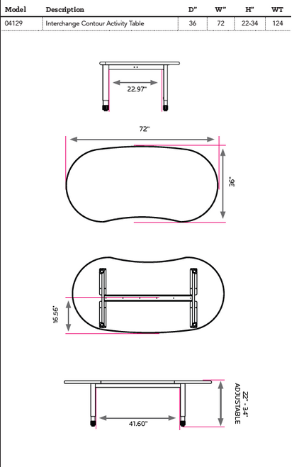 Interchange Contour Activity Table - Smith System - Spec Sheet