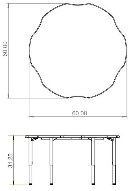 Elemental Horseshoe Activity Table Exact Specifications- Smith System Elemental Horseshoe Activity Table Exact Specifications- Smith System