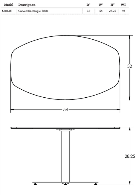 Flowform Learn Lounge Curved Rectangle Table - Smith System Flowform Learn Lounge Curved Rectangle Table - Smith System