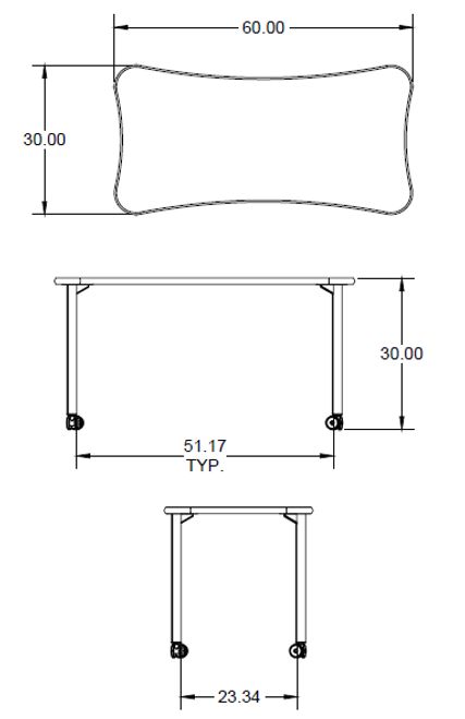 Elemental Engage Rectangle Activity Table, 60" - Smith System