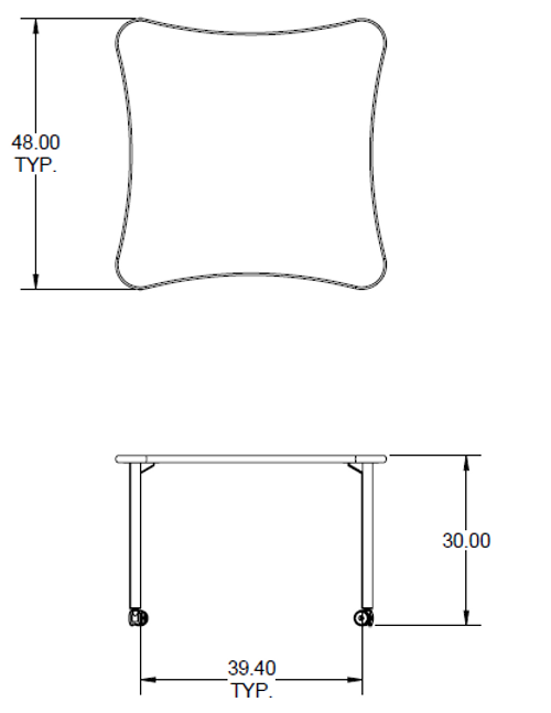 Elemental Engage Square Activity Table, 48" - Smith System