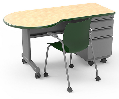 Cascade P-Top Teacher Desk - Smith System Cascade P-Top Teacher Desk - Smith System