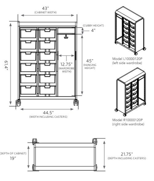Cascade Teacher Wardrobe Cabinet - Smith System Cascade Teacher Wardrobe Cabinet - Smith System