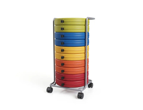 Isle Floor Cushion Cart with 10 Round Cushions - Smith System