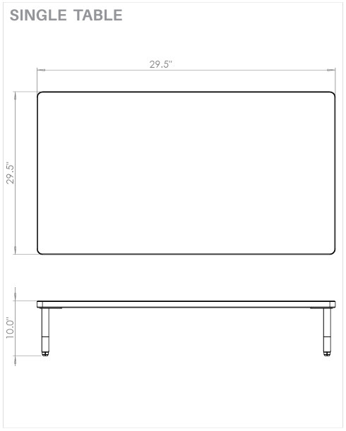 Akt Lounge Single Table - MooreCo AK-TB-292910
