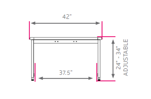 Planner Science Table with Trespa TopLab Work Surface - Smith System 42" Depth Planner Science Table with Trespa TopLab Work Surface - Smith System 42" Depth
