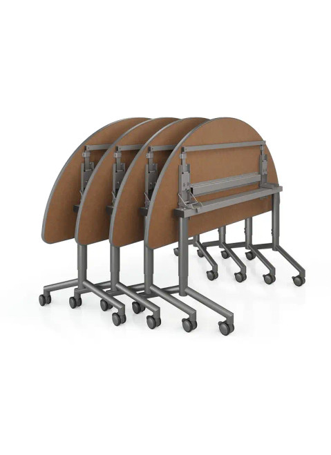 Elemental Half Round Nest and Fold Table - Smith System