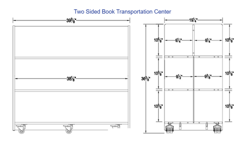 Two Sided Book Transportation Center - Whitney Brothers WB1037