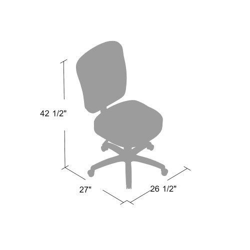 Black Leather Task Chair - Boss B1560 Black Leather Task Chair - Boss B1560