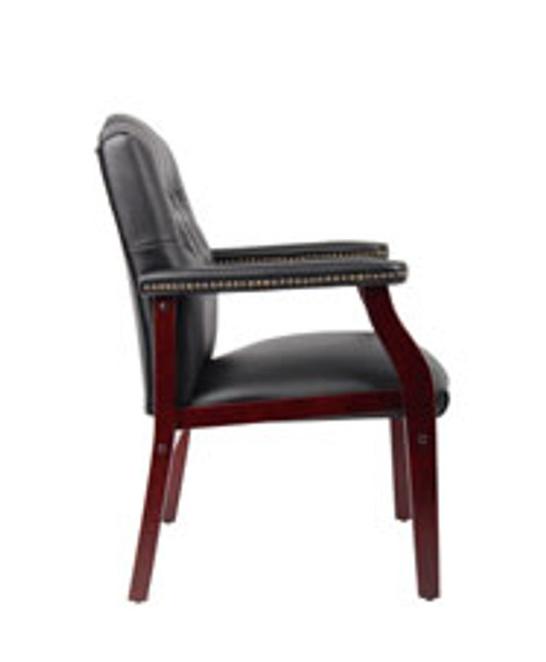 Ivy League Executive Guest Arm Chair - Boss B959 Black Caressoft Vinyl Ivy League Executive Guest Arm Chair - Boss B959 Black Caressoft Vinyl