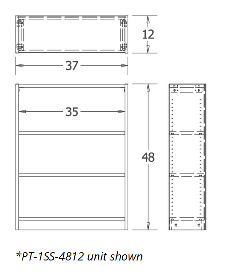 Russwood Inspire Series Shelving *PT-1SS-4812 unit shown* Russwood Inspire Series Shelving *PT-1SS-4812 unit shown*