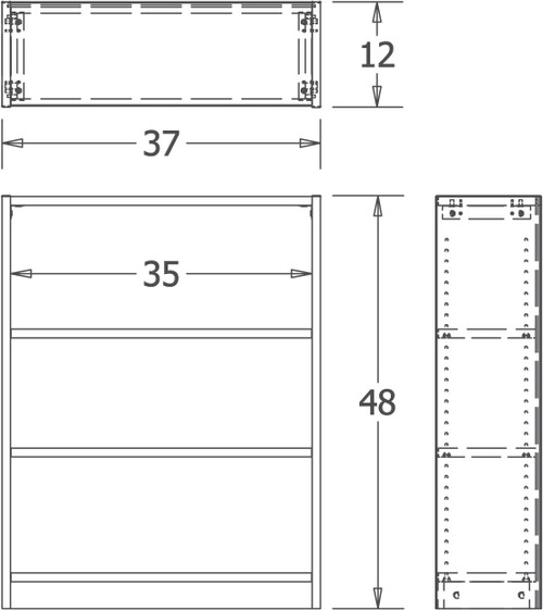 Inspire Series Single Face Straight Shelving Adder - Russwood Inspire Series Single Face Straight Shelving Adder - Russwood