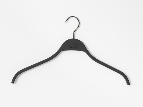 Grip Black Rubber Coat Hangers Pack of 10 - Magnuson GRIP-10