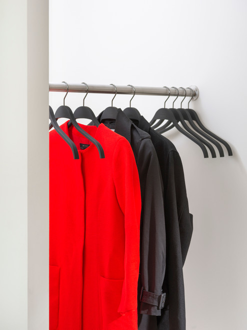 Grip Black Rubber Coat Hangers Pack of 10 - Magnuson GRIP-10