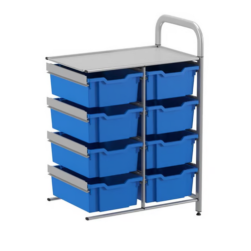 Callero Custom Low Double Frame Adder with 8 Deep Trays - Gratnells CADD1344 Callero Custom Low Double Frame Adder with 8 Deep Trays - Gratnells CADD1344
